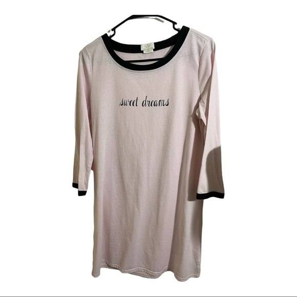 Kate spade womens sleepwear pajama dress sweet dreams pink blue collar medium - Picture 2 of 10